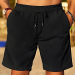 Men's Premium Polycotton Casual Ribbed Shorts