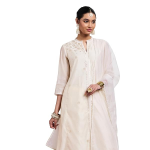 Women's A-Line Kurta Set with Organza Dupatta