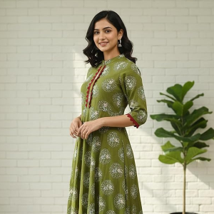 Women's Cotton Anarkali Kurta