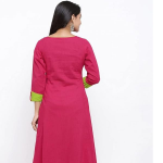 Women's Cotton Anarkali Slub Kurta