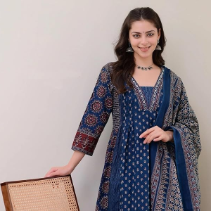 Women's Rayon Printed Anarkali Kurta
