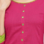 Women's Cotton Anarkali Slub Kurta
